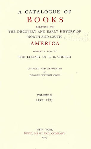 New World - A Catalogue of Books Relating to the History of America Vol. 2