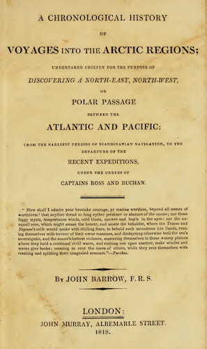 A Chronological History of Voyages into the Arctic Regions - Title Page
