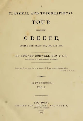 Roman Empire - A Classical and Topographical Tour Through Greece Vol. 1