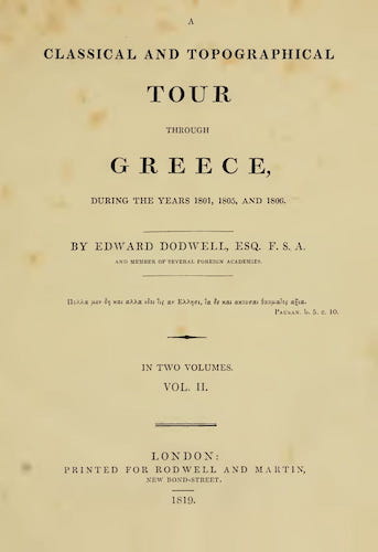 Roman Empire - A Classical and Topographical Tour Through Greece Vol. 2