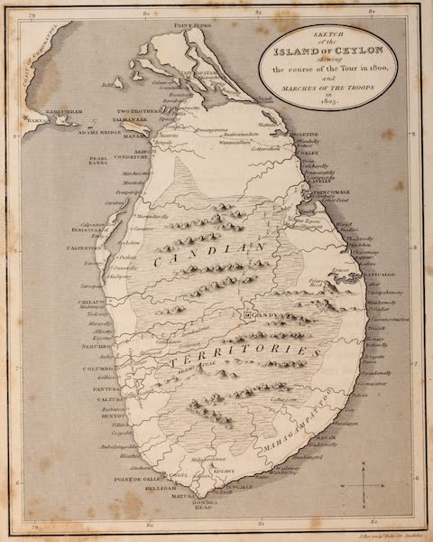 A Description of Ceylon Vol. 1 - Sketch of the Island of Ceylon (1807)