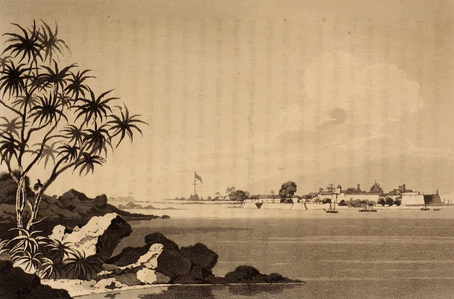 A Description of Ceylon Vol. 1 - View of Point de Galle from the South-east (1807)