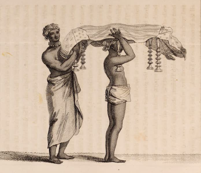 A Description of Ceylon Vol. 1 - Manner of carrying the Sacred Book preparatory to the Administration of an Oath to a Brahmin (1807)