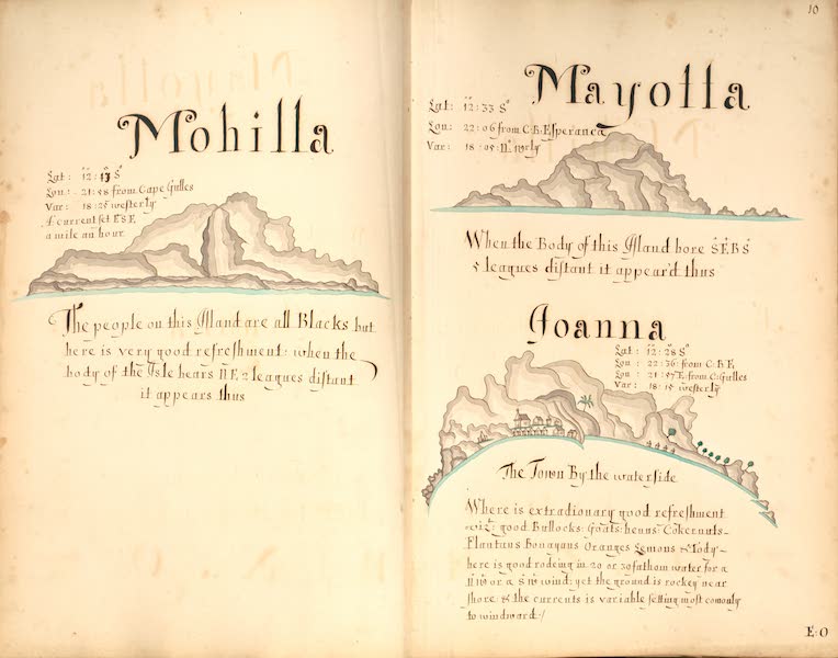 A Description of the Sea Coasts in the East Indies - 10) Mohilla, Mayolla, Joanna (1690)