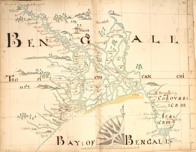 A Description of the Sea Coasts in the East Indies - 53) Bengall, Bay of Bengall (1690)
