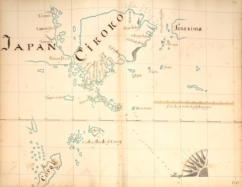 A Description of the Sea Coasts in the East Indies - 72) Japan, Cikoko, Tanaxima (1690)
