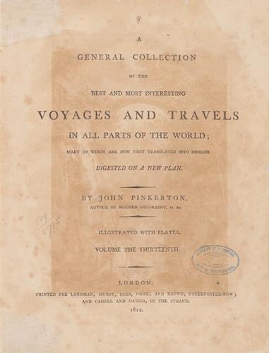 A General Collection of Voyages and Travels Vol. 13 - Title Page