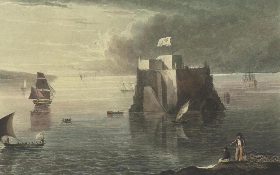 A History of Madeira - West View of Loo Fort (1821)