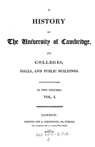 A History of the University of Cambridge Vol. 1
