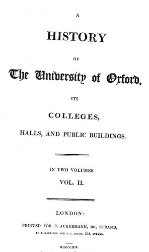 Aquatint & Lithography - A History of the University of Oxford Vol. 2