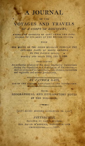 A Journal of the Voyages and Travels of a Corps of Discovery (1807)