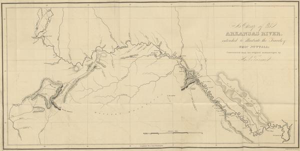 A Map of the Arkansas River by H.S. Tanner