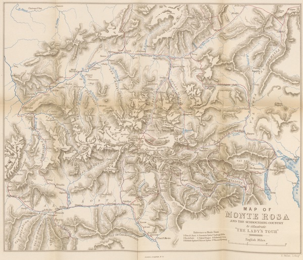 Map of Monte Rosa