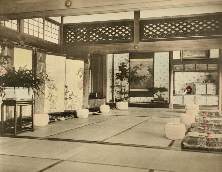 A Model Japanese Villa - A view of the parlor showing the tokonoma. (1900)