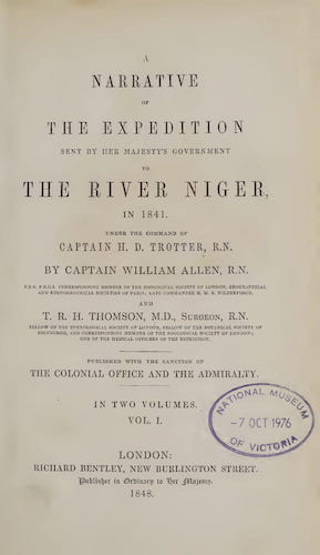 Aquatint & Lithography - A Narrative of the Expedition Sent By Her Majesty's Government to the River Niger Vol. 1