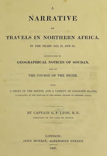 A Narrative of Travels in Northern Africa (1821)