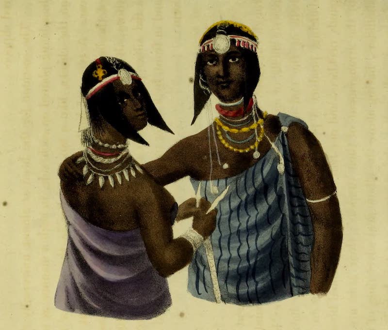 A Narrative of Travels in Northern Africa - Tibboo Woman in Full Dress (1821)