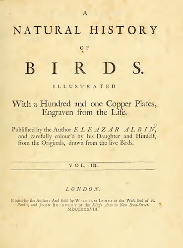 Aquatint & Lithography - A Natural History of Birds Vol. 3
