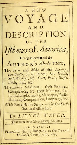 New World - A New Voyage and Description of the Isthmus of America