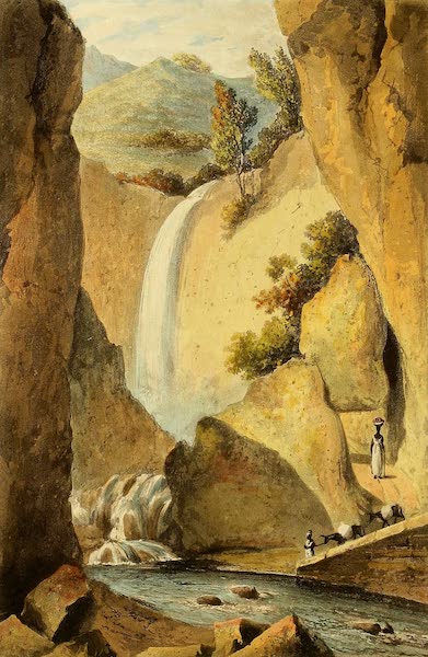 A Picturesque Tour of the Island of Jamaica - Cascade on the Windward Road, near Kingston (1825)