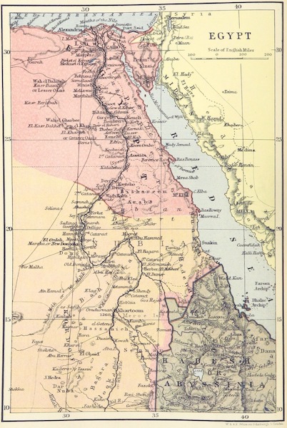 A Pilgrimage to Egypt - Egypt Map (1897)
