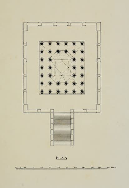 A Restoration of the Mausoleum at Halicarnassus - Plan of the Mausoleum of Halicarnassus (1909)