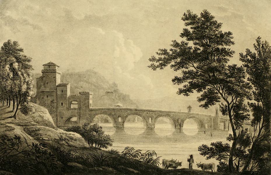 A Select Collection of Views and Ruins in Rome - Ponte Mole (1815)