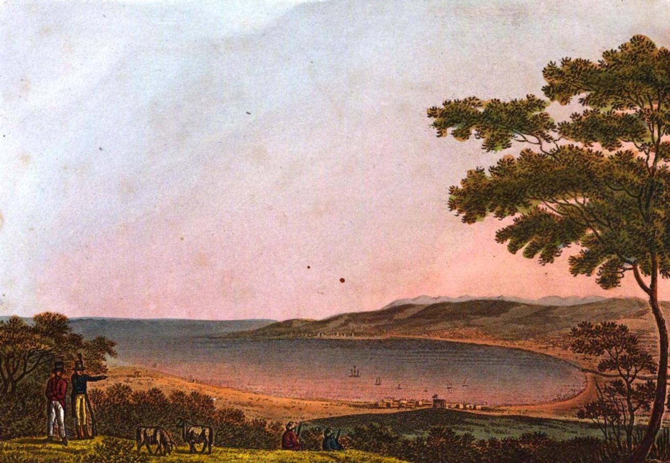 A Selection of Views in Egypt, Palestine, Rhodes, Italy, Minorca, and Gibraltar - The Bay of Acre, from the top of Carmel (1822)