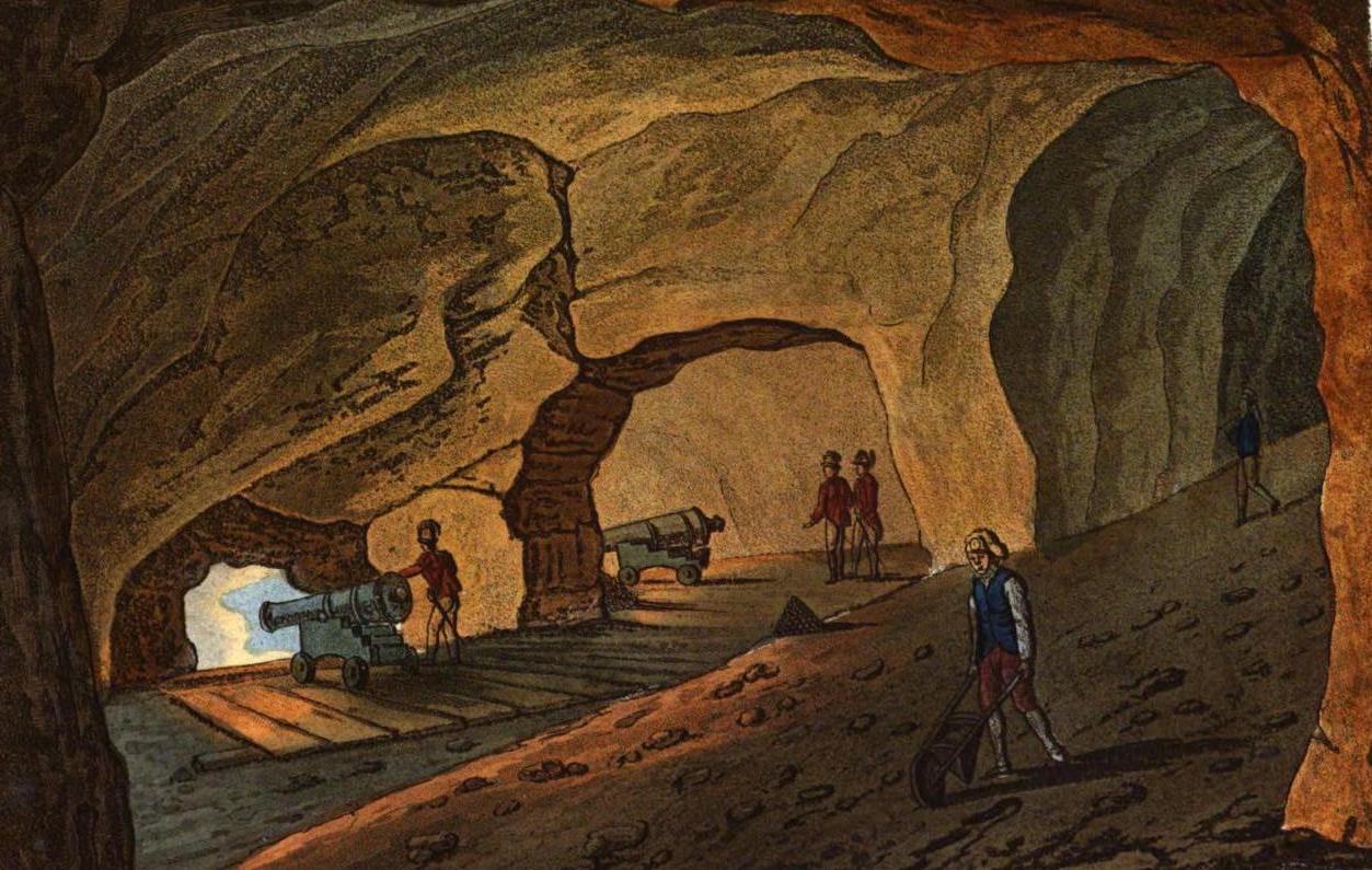 A Selection of Views in Egypt, Palestine, Rhodes, Italy, Minorca, and Gibraltar - Inside of a Gallery, Gibraltar (1822)