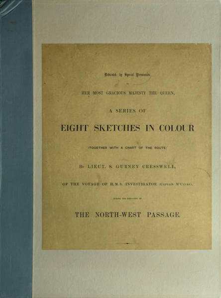 A Series of Eight Sketches in Colour of the Voyage of H.M.S. Investigator - Front Cover (1854)