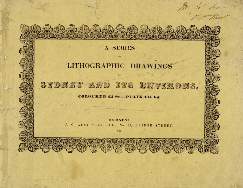 A Series of Lithographic Drawings of Sydney - Title Page (1836)