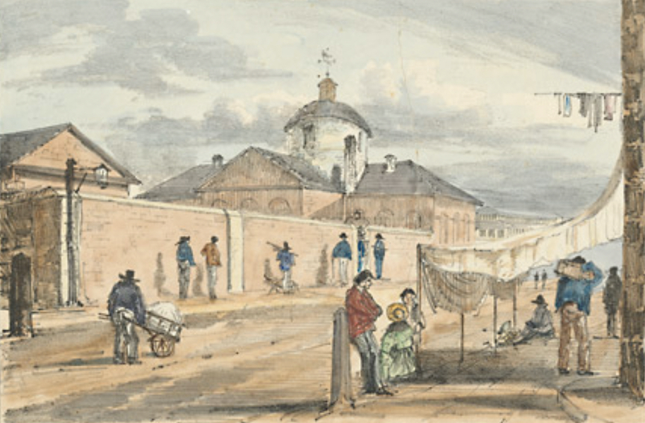 A Series of Lithographic Drawings of Sydney - Police Office, George Street (1836)