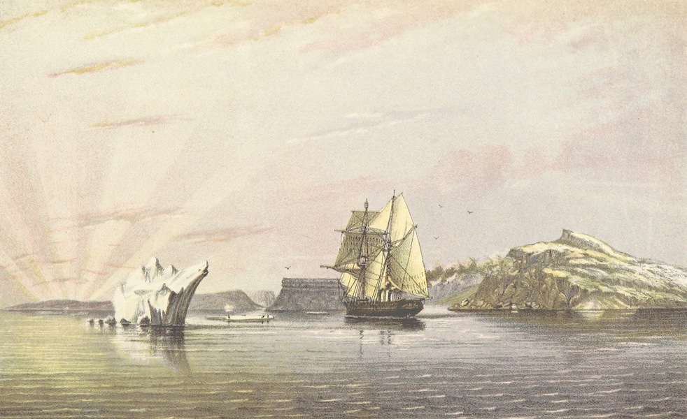 A Summer Search for Sir John Franklin - Isabel Entering the Polar Sea through Smith's Sound, Midnight (1853)
