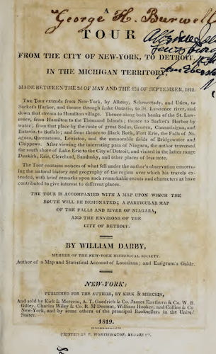 English - A Tour from the City of New-York, to Detroit