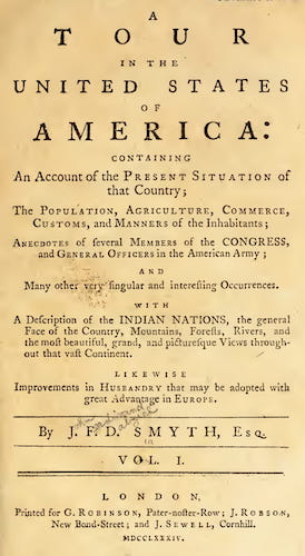 A Tour in the United States of America Vol. 1 (1784)