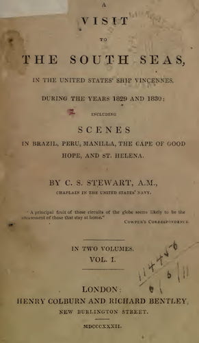 Sailing - A Visit to the South Seas, in the United States Ship Vincennes Vol. 2