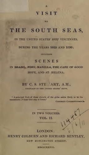 Sailing - A Visit to the South Seas, in the United States Ship Vincennes Vol. 2