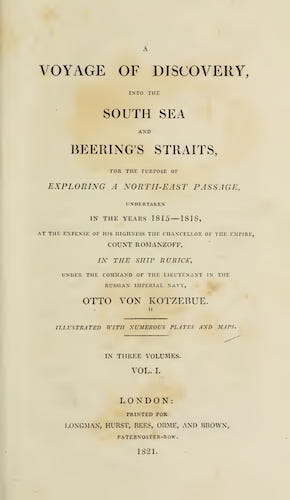 Sailing - A Voyage of Discovery, into the South Sea and Beering's Straits Vol. 1