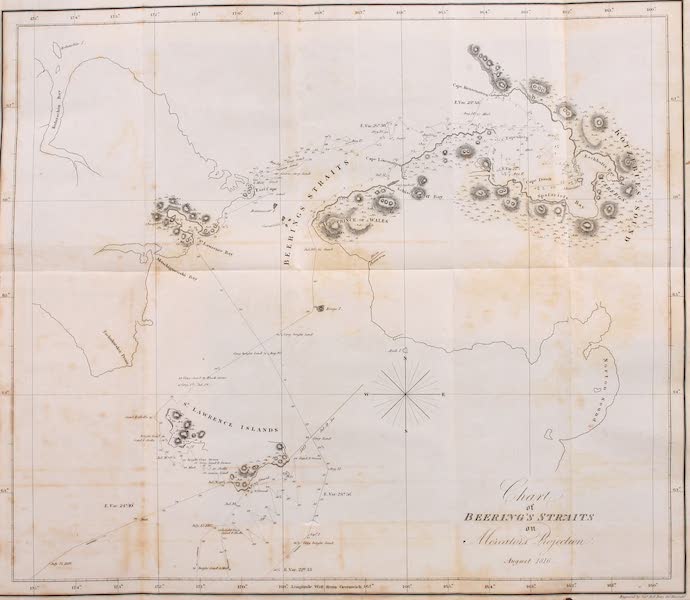 A Voyage of Discovery, into the South Sea and Beering's Straits Vol. 1 - Chart of Beering's Straits (1821)
