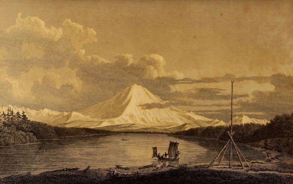 A Voyage of Discovery to the North Pacific Ocean Vol. 1 - Mount Rainer, from the fourth part of Admiralty inlet, bearing S. 55 E. (1798)