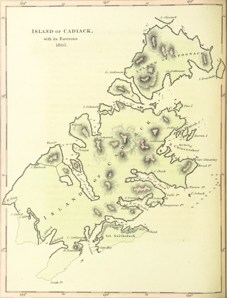 A Voyage Round the World - Island of Cadiak with its Environs - 1805 (1814)