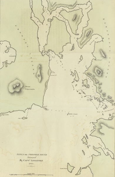 A Voyage Round the World - Sitca or Norfolk Sound Surveyed by Captn Lisiansky - 1805 (1814)