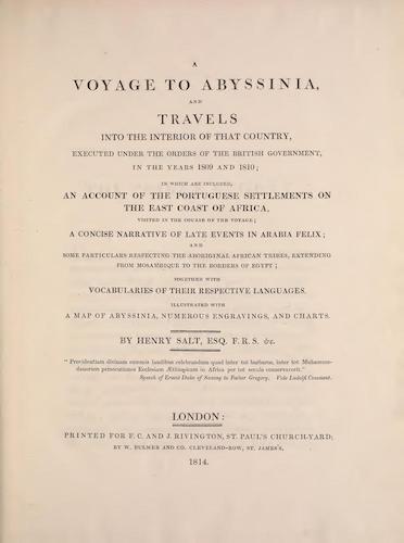 Abyssinia - A Voyage to Abyssinia