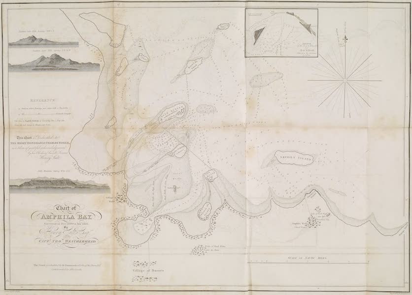 A Voyage to Abyssinia - Chart of Amphilia Bay (1814)