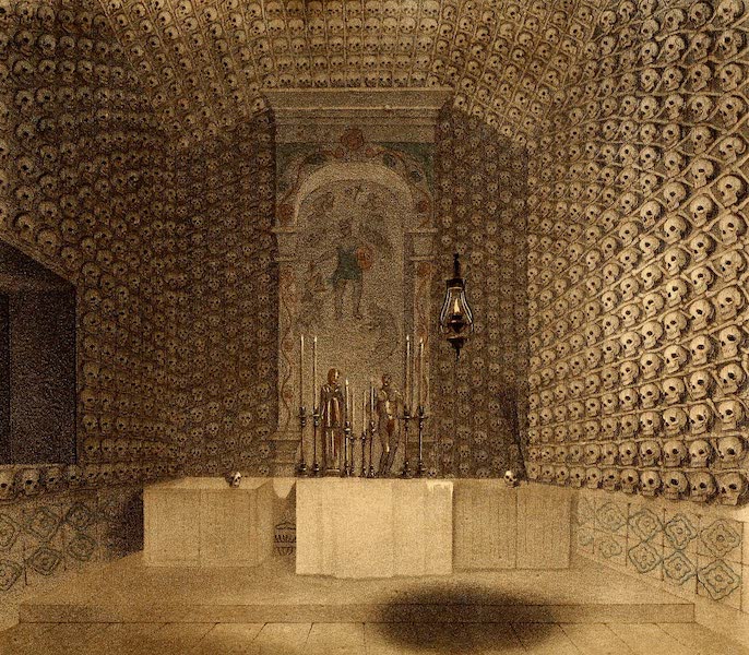 A Voyage to Cochinchina - Chamber of Skulls in the Franciscan Convent (1806)