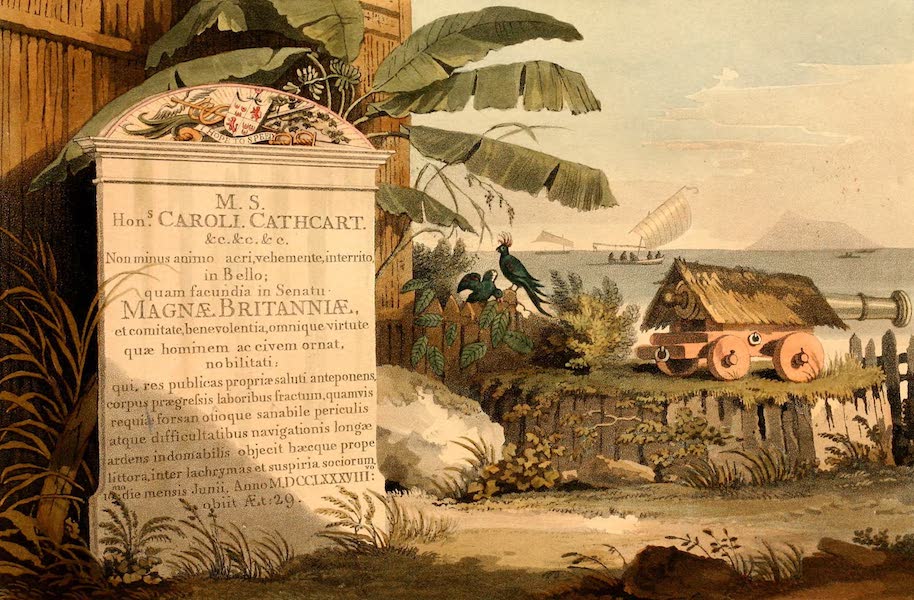 A Voyage to Cochinchina - Tomb of Colonel Cathcart in the Fort of Anjorie (1806)