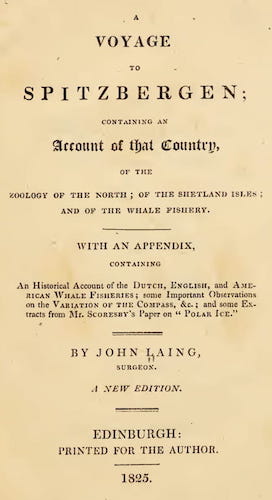 A Voyage to Spitzbergen - Title Page