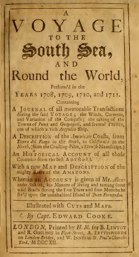 Sailing - A Voyage to the South Sea, and Round the World Vol. 1