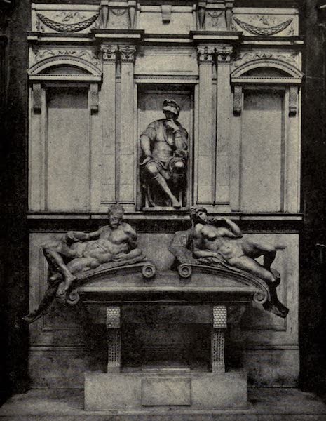 Tomb of Lorenzo de' Medici, Duke of Urbino. Michelangelo, in the New Sacristy of S. Lorenzo