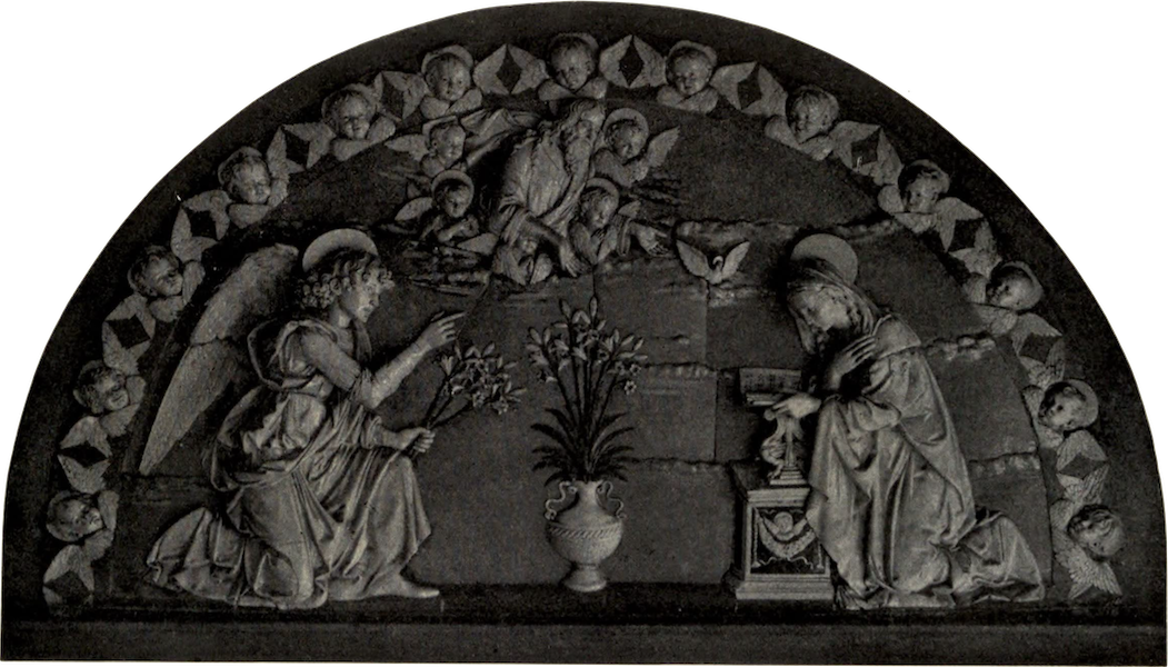 The Annunciation. Luca della Robbia, in the Spedale degli Innocenti
